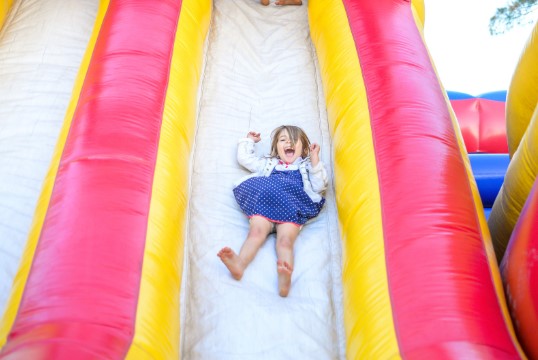 Do you wear shoes in a bounce house?